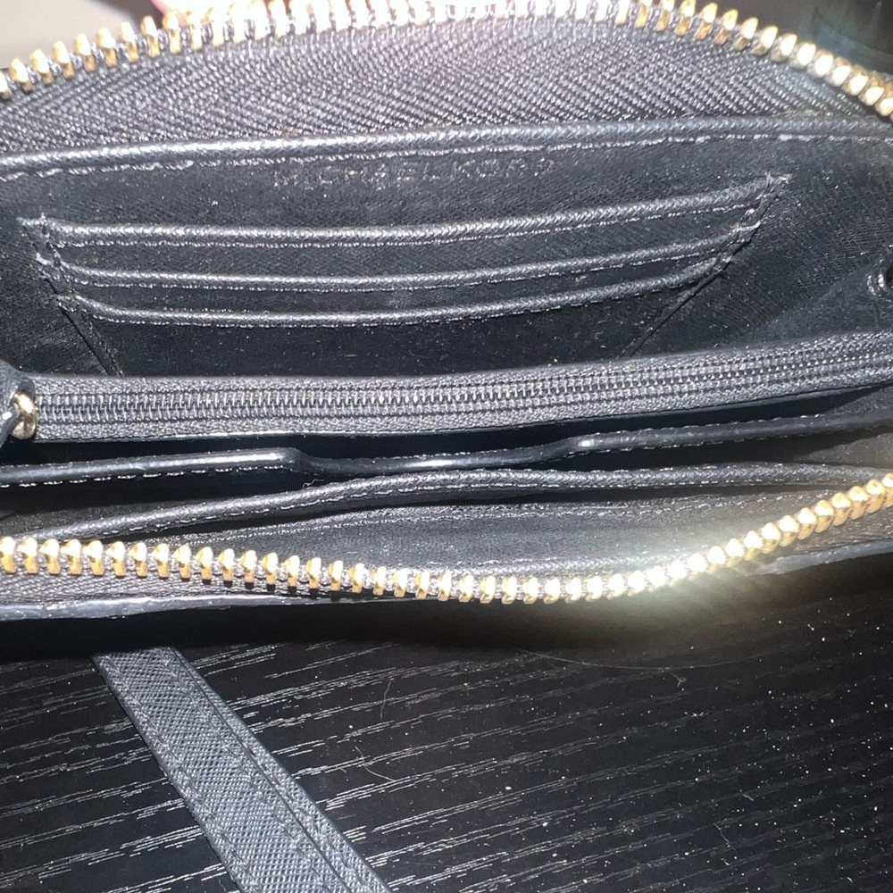 Michael Kors Black and Tan Snake Print Clutch - Picture 6 of 9